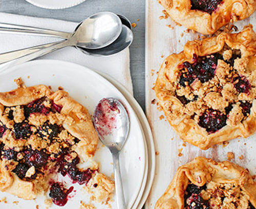 Galettes with Blackberry Crumble