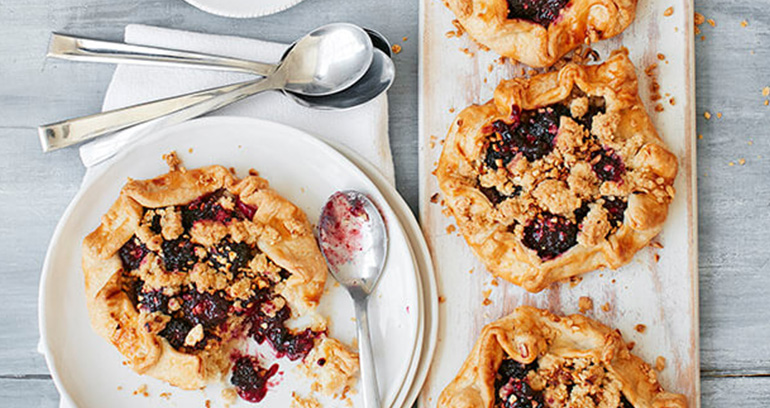 Galettes with Blackberry Crumble