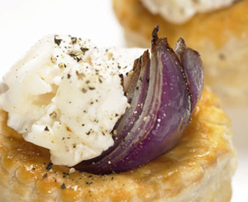 Goat's Cheese and Red Onion Filled Vol-au-Vents