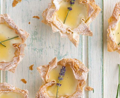 Honey & Lavender Panna Cotta Tartlets