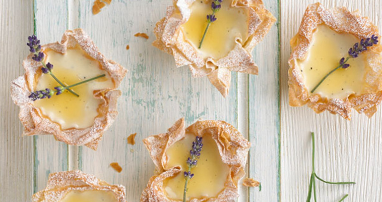 Honey & Lavender Panna Cotta Tartlets