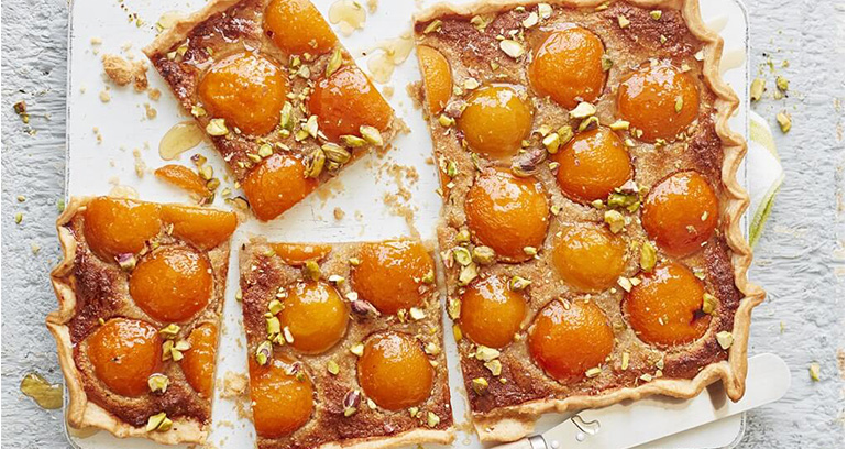 Apricot, Pistachio & Honey Tart