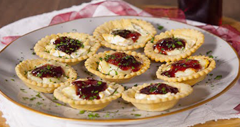 Mini Goats Cheese and Cranberry Tartlets