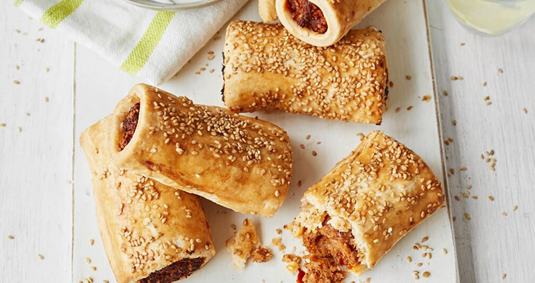 Moroccan Chicken Sausage Rolls