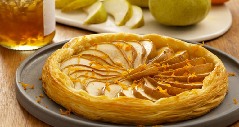 Pear & Ginger Marmalade Puff Tart