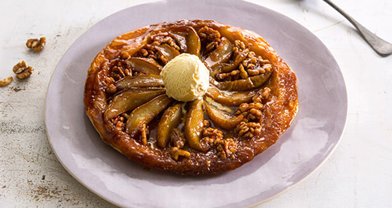 Pear and Walnut Tarte Tatin