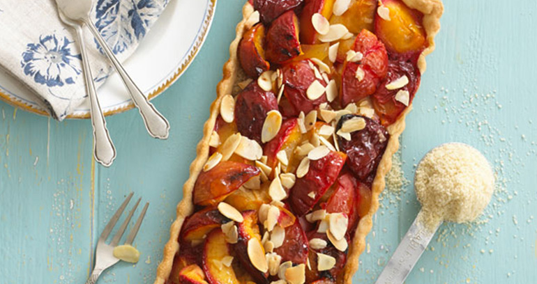 Plum & Almond Tart