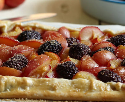 Plum and Blackberry Rustic Tart