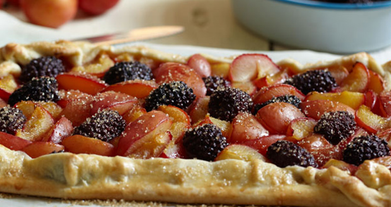 Plum and Blackberry Rustic Tart