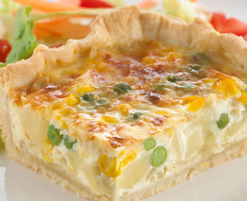 Potato, Sweetcorn and Pea Tart