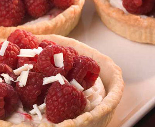 Raspberry & White Chocolate Tarts