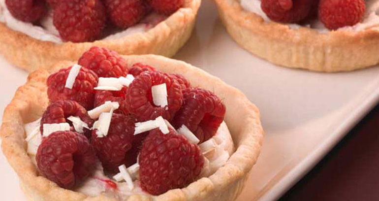 Raspberry & White Chocolate Tarts