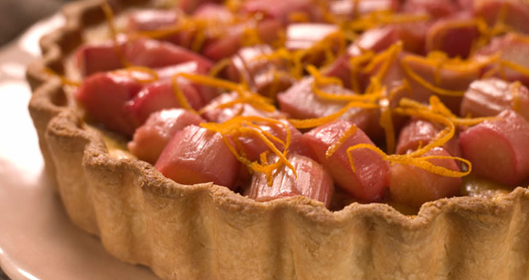 Rhubarb and Orange Tart