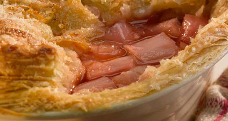 Rhubarb, Orange and Ginger Pie