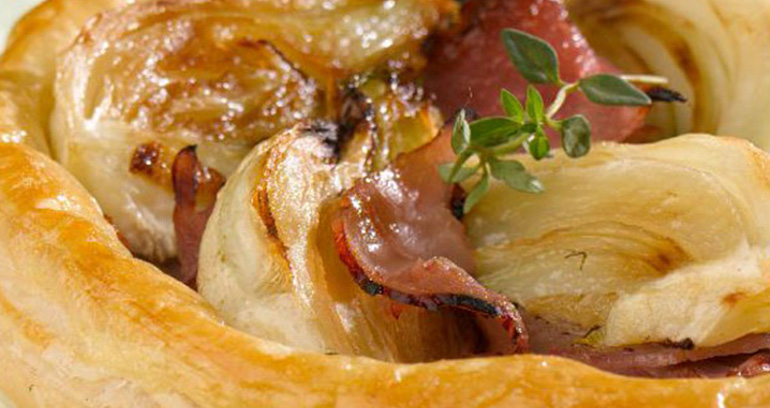 Roasted Fennel with Parma Ham Puff Rounds