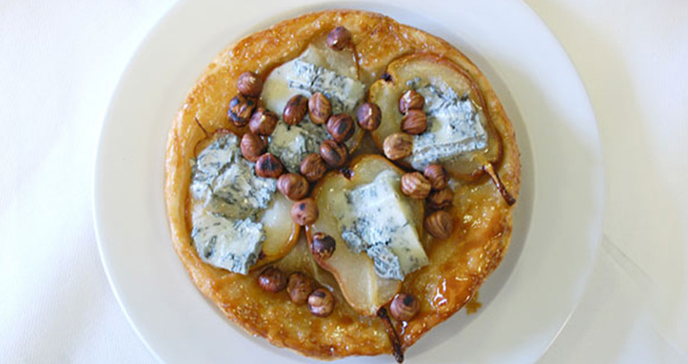 Roasted Pear, Hazelnut & Blue Cheese Tatin