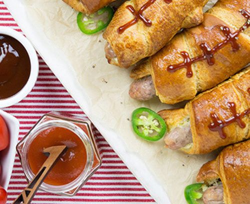 Rugby-Shaped Sausage Croissant