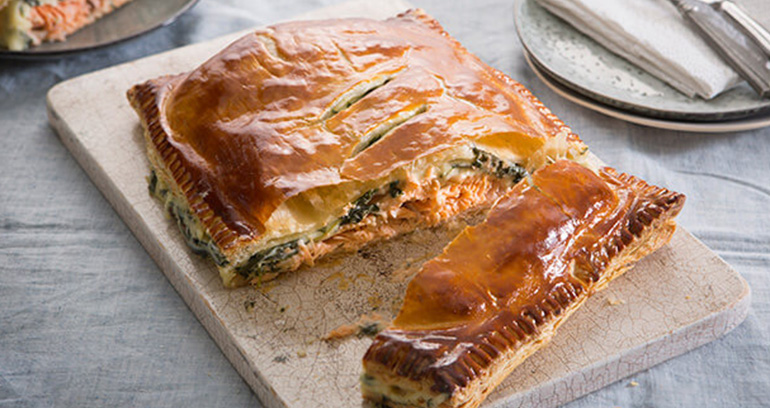 Salmon and Spinach en Croute