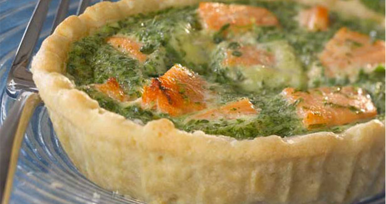 Salmon and Watercress Tarts