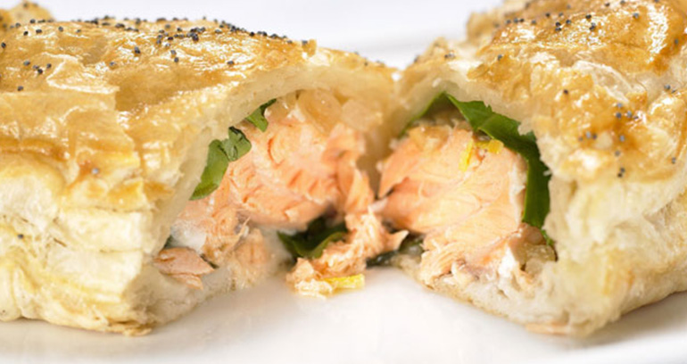 Salmon, Basil and Lemon Turnovers