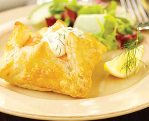 Salmon, Lemon and Dill Puff Parcels