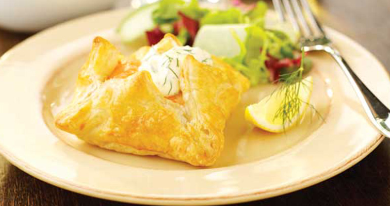Salmon, Lemon and Dill Puff Parcels