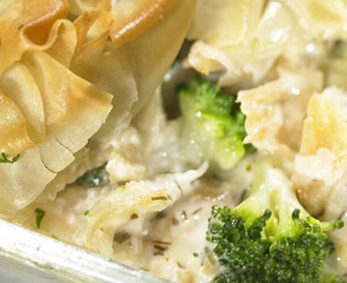 Smoked Haddock and Broccoli Filo Pie