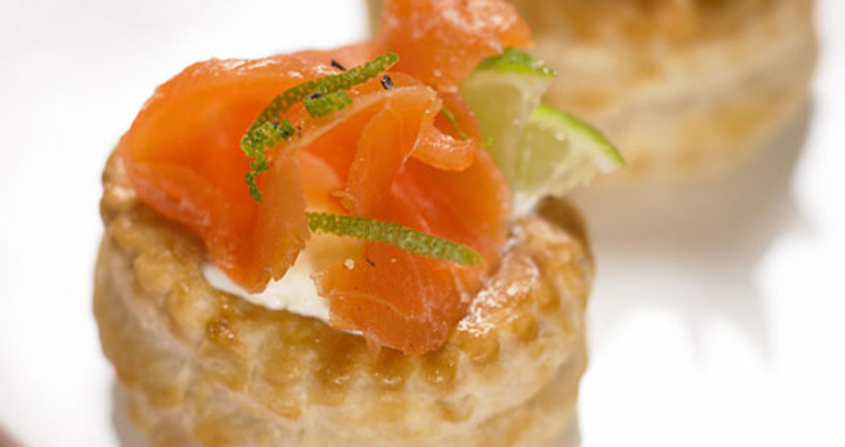 Smoked Salmon with Soured Cream Vol-au-vent