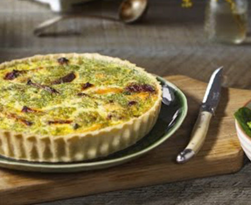 Smoked Trout and Roasted Beetroot Quiche