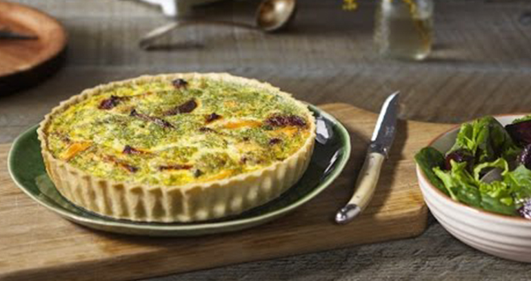 Smoked Trout and Roasted Beetroot Quiche