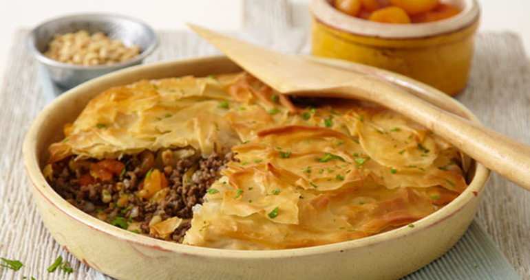 Spiced Moroccan Lamb Filo Pie