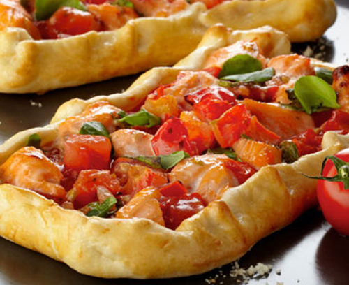 Spicy Salmon and Watercress Tarts