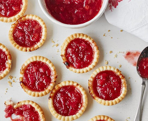 Strawberry & Rhubarb Jam Tarts