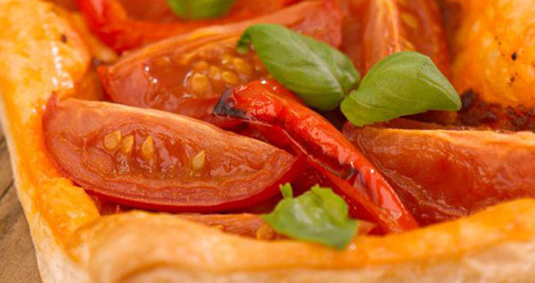 Tomato and Red Pepper Puff Fingers