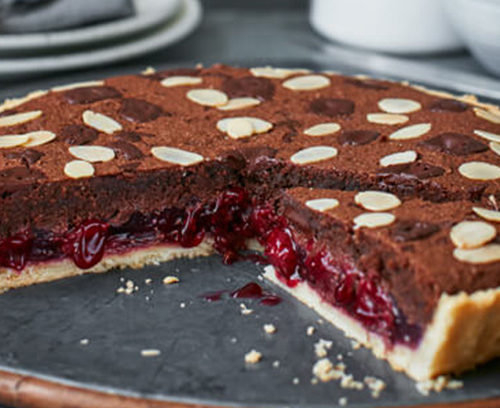 Black Forest Bakewell tart