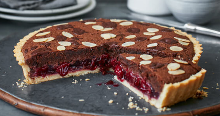 Black Forest Bakewell tart