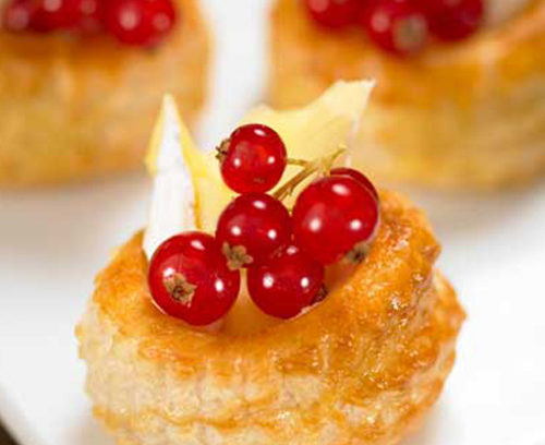 Brie and Redcurrant Puffs