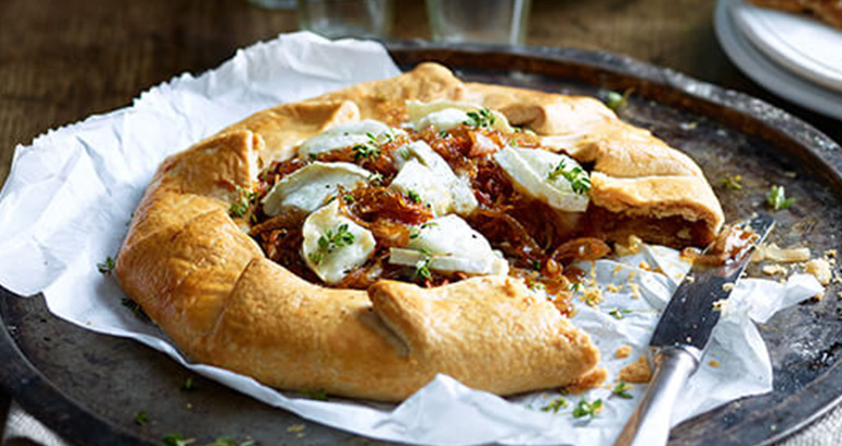 Caramelised Shallot and Goat's Cheese Galette