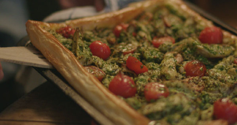 Chicken & Pesto Tart