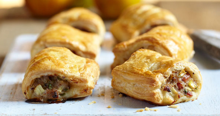 Apple and Bacon Sausage Rolls