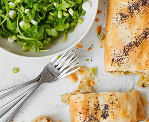 Cheese & Leek Strudel