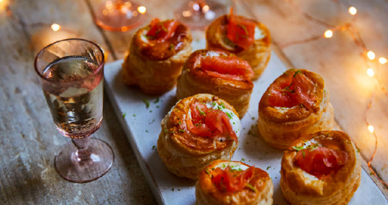 Smoked Salmon with Soured Cream Vol-au-vent