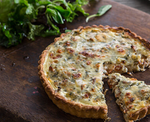 Stilton, Mushroom and Red Pepper Quiche