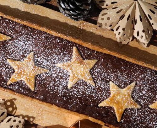 Christmas Star Brownie & Mincemeat Tart