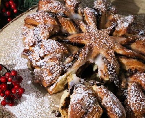 Snowflake Pull Apart Chocolate & Cinnamon Bread