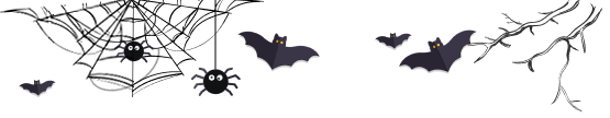 Halloween image - Bats and spiders