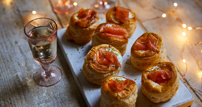 Smoked Salmon Vol au Vents recipe