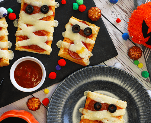 Croissant Mummy Pizzas recipe