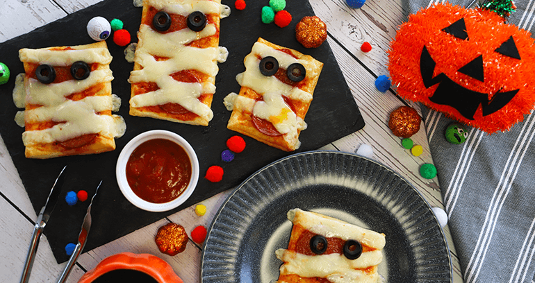 Croissant Mummy Pizzas recipe