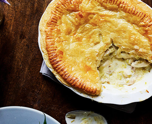 Chicken, Leek and Lemon Puff Pie